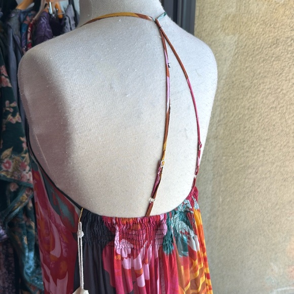 NWT Aratta Silent Journey maxi midi sheer pockets XS floral roses colorful *read - Picture 7 of 16
